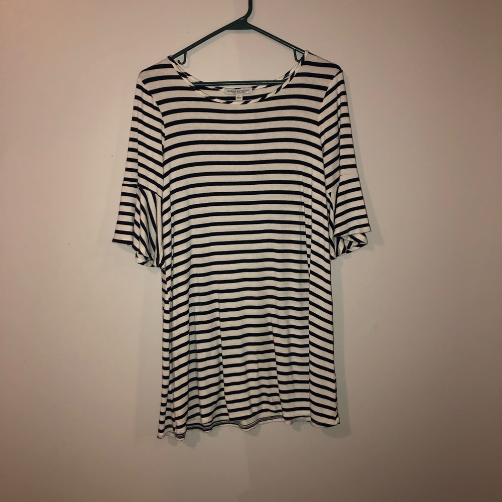 Striped flowy dress with bell sleeves size S